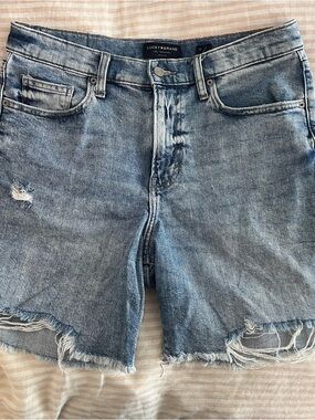 Lucky Brand Washed Blue Distressed Denim Shorts